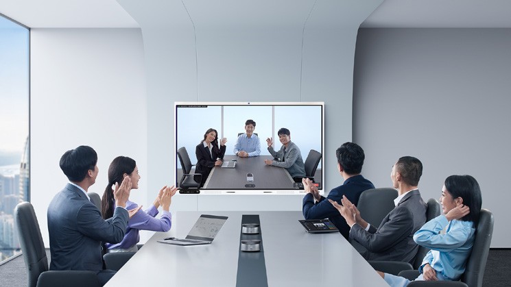 Hybrid meeting room — wireless presentation, remote participants and real-time annotation